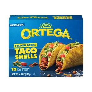 Vỏ Bánh Bắp Vàng, Yellow Corn Taco Shells, 12 Cái, 4.9 oz (140g) - ORTEGA